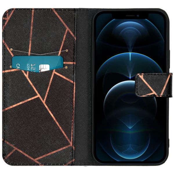 imoshion Design TPU Klapphülle iPhone 12 (Pro) - Black Graphic