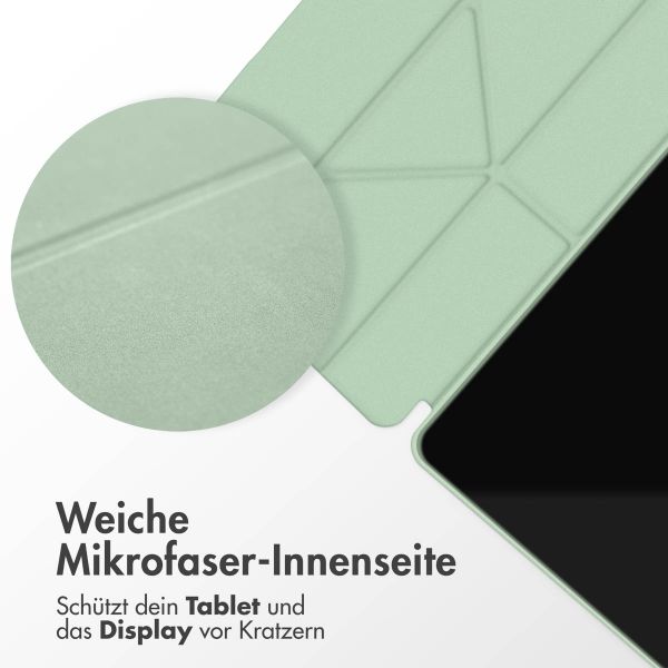 imoshion Origami Klapphülle Apple iPad 9 (2021) 10.2 Zoll / iPad 8 (2020) 10.2 Zoll / iPad 7 (2019) 10.2 Zoll - Hellgrün