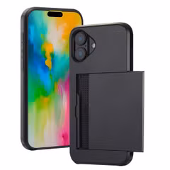 imoshion Backcover mit Kartenfach Apple iPhone 16 Plus - Schwarz