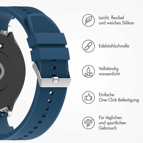 imoshion Silikonband für das OnePlus Watch 3 / 2 / 2R / Oppo Watch X2 / X - Dunkelblau