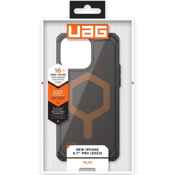 UAG Plyo Backcover MagSafe für das iPhone 15 Pro Max - Schwarz / Bronze