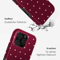 Selencia Vivid Rückabdeckung mit MagSafe Apple iPhone 16 Pro - Happy Dots Burgundy