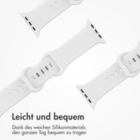 imoshion Silikon-Armband⁺ für  Apple Watch Series 1 t/m 9 / SE (38/40/41 mm) | Series 10 / 11 (42 mm) - Größe S/M - Weiß