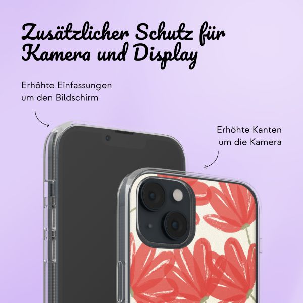 Personalisierte Hülle mit Blumen iPhone 13 - Transparent