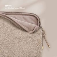 Selencia Teddy Laptop Hülle 15-16 Zoll - Laptop Sleeve - Sand