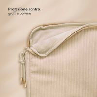 Selencia Cord Laptop Hülle 13-14 Zoll - Laptop Sleeve - Beige