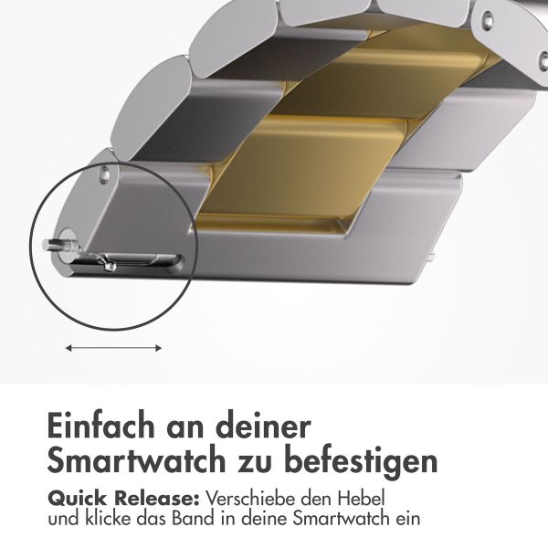 imoshion Edelstahlarmband -   Universelle 22 mm Anschluss - Silber und Gold