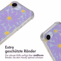 imoshion Design Hülle mit Band Apple iPhone 16e - Tropical Violet Flowers Connect