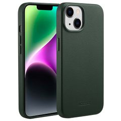Accezz MagSafe Leather Backcover Apple iPhone 14 - Cedar Green