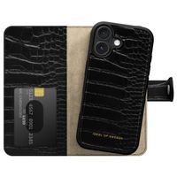 iDeal of Sweden Magnet Wallet+ Klapphülle Apple iPhone 16 - Black Croco