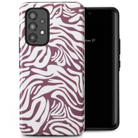 Selencia Vivid Tough Back Cover für das Samsung Galaxy A53 - Trippy Swirl Dark Rose