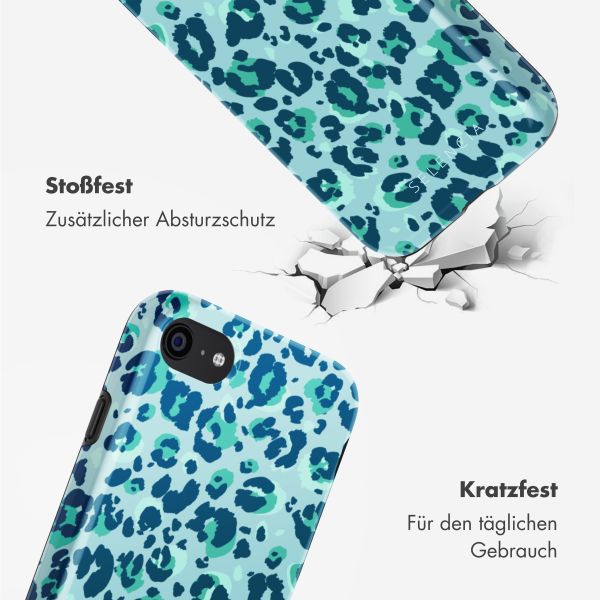 Selencia Vivid Back Cover Apple iPhone SE (2022 / 2020) / 8 / 7 - Wild Spots Light Blue