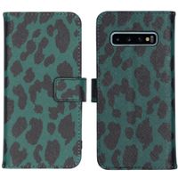 imoshion Design TPU Klapphülle Samsung Galaxy S10 - Green Leopard