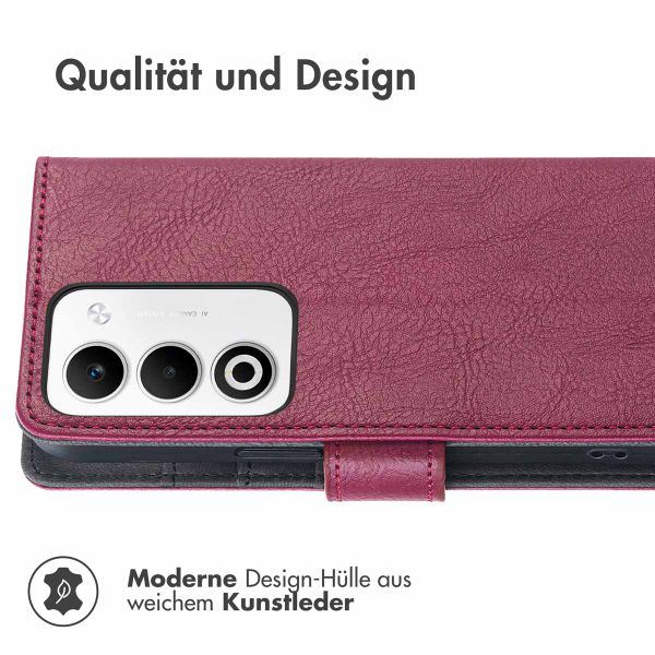 imoshion Luxuriöse Klapphülle Oppo A5 5G (2025) - Bordeaux