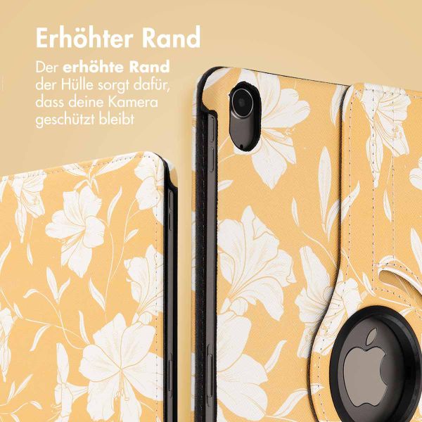 imoshion 360° drehbare Design Klapphülle Apple iPad Air 5 (2022) / Air 4 (2020) - Yellow Flowers