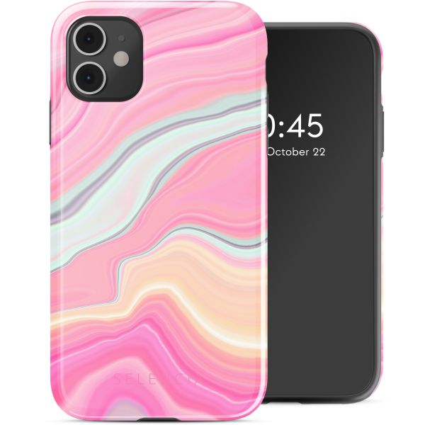 Selencia Vivid Tough Back Cover für das iPhone 11 - Pastel Lipstick Marble