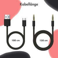 imoshion Kabellose Kinderkopfhörer Dino LED Light - Dezibelbegrenzer - Mit AUX-Kabel - Black / Red