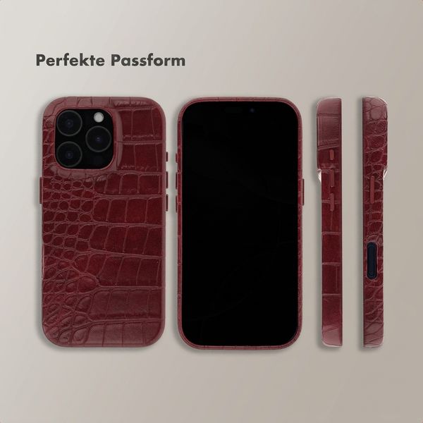 Selencia Croco Backcover mit MagSafe Apple iPhone 16 Pro - Burgundy