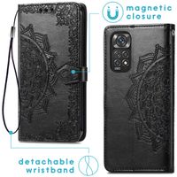 imoshion Mandala Klapphülle für das Xiaomi Redmi Note 11 (4G) / Note 11S (4G) - Schwarz