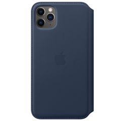 Apple Leather Folio Klapphülle Apple iPhone 11 Pro Max - Deep Sea Blue