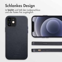 Accezz MagSafe Leather Backcover Apple iPhone 12 (Pro) - Onyx Black