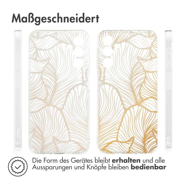 imoshion Design Hülle Samsung Galaxy A25 (5G) - Golden Leaves Transparent