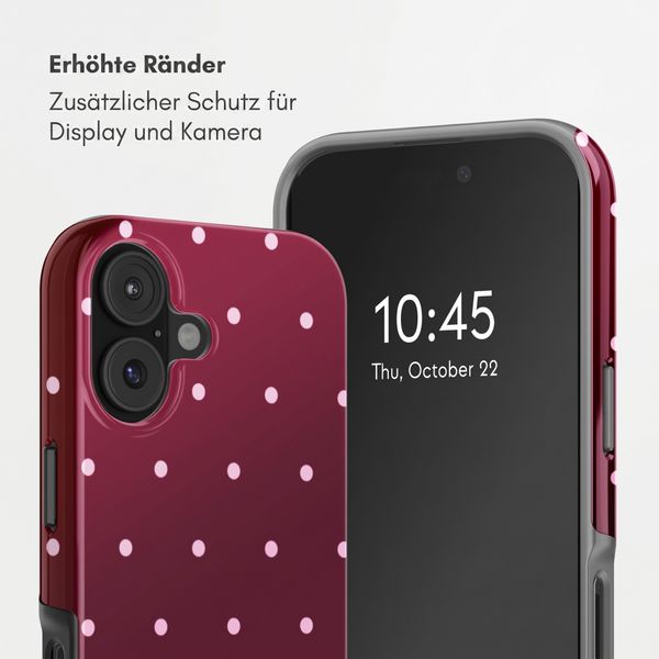Selencia Vivid Rückabdeckung mit MagSafe Apple iPhone 17 - Happy Dots Burgundy