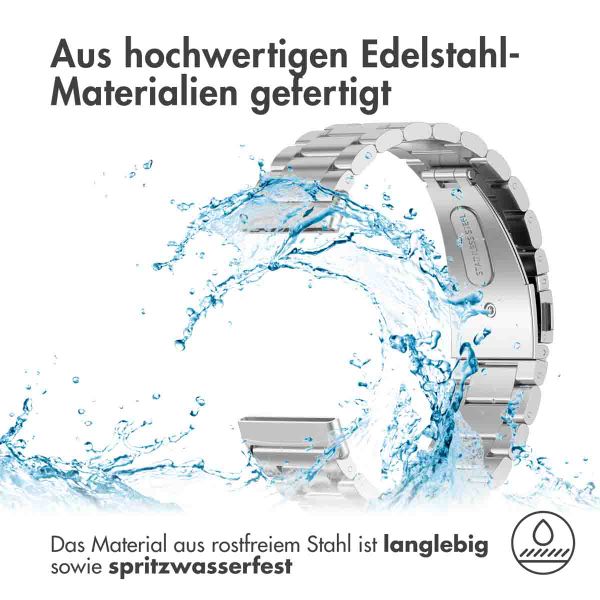 imoshion Edelstahlarmband für das Fitbit Versa 4 / 3 / Sense (2) - Silber