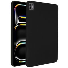 Accezz Liquid Silicone Back Cover mit Stifthalter Apple iPad Pro 11 (2025) M5 / (2024) M4 - Schwarz