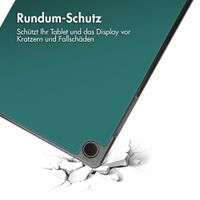 imoshion Design Trifold Klapphülle für das Samsung Galaxy Tab A9 Plus - Petrol Green Dandelion