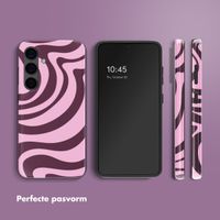 Selencia Vivid Rückabdeckung mit MagSafe Samsung Galaxy S24 - Wavy Swirl Pink Plum