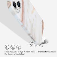 Selencia Aurora Fashion Back Case für das iPhone 15 - Strapazierfähige Hülle - 100% recycelt - Weißer Marmor