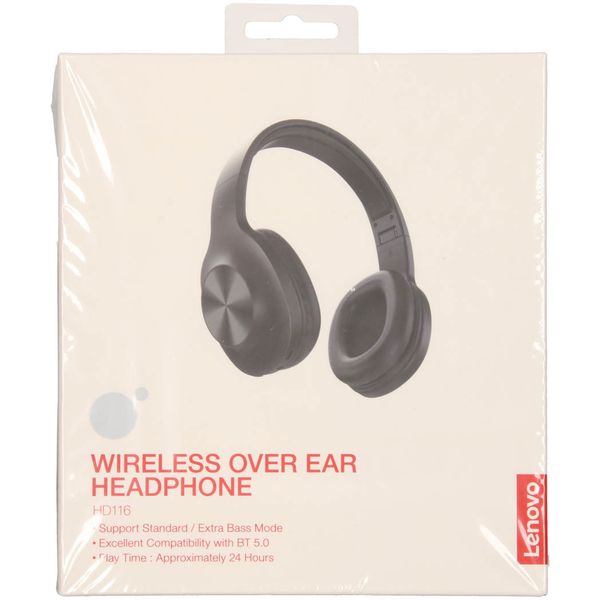 Lenovo HD116 Wireless Over Ear Headphones - Schwarz / Rot