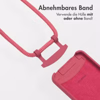 imoshion Color Backcover mit abnehmbarem Handykette und MagSafe Apple iPhone 16e - Red Raspberry