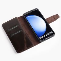 Wachikopa Multi Wallet Bookcase für das Samsung Galaxy S23 FE - Dark Brown