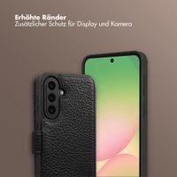 Selencia Riva Bookcase mit MagSafe und Handgelenkband Samsung Galaxy A57 (5G) - Schwarz