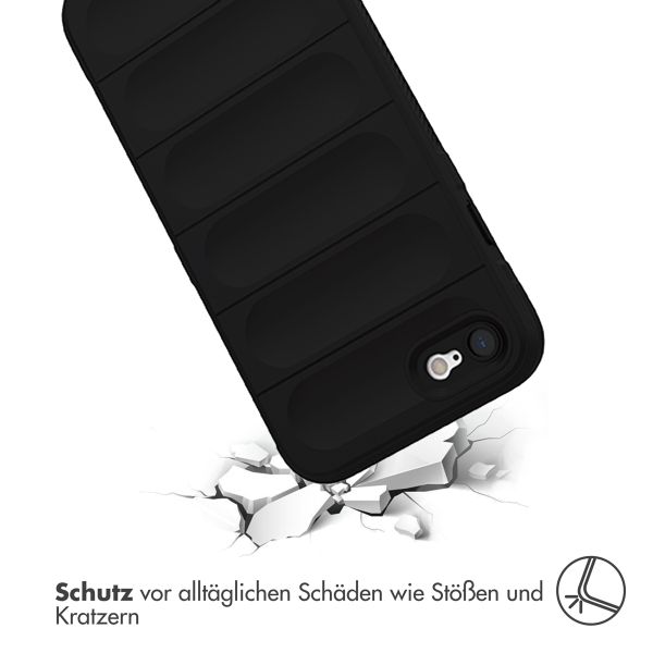 imoshion EasyGrip Back Cover für das iPhone SE (2022 / 2020) / 8 / 7 - Schwarz