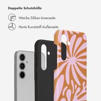 Selencia Vivid Back Cover Samsung Galaxy A55 - Modern Bloom Pink