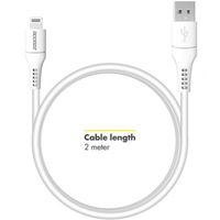 Accezz Lightning- auf USB-Kabel für das iPhone Xs - MFI-zertifiziertes - 2 m - Weiß