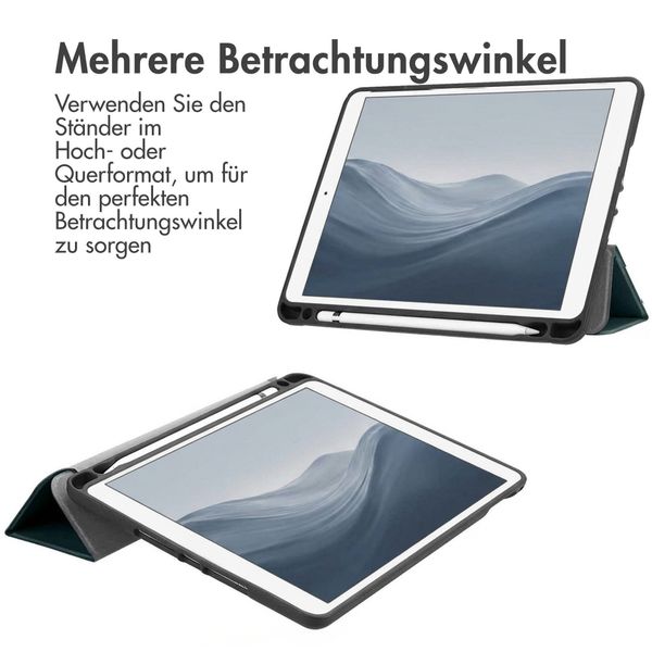 imoshion Trifold Klapphülle Apple iPad 6 (2018) 9.7 Zoll / iPad 5 (2017) 9.7 Zoll / Air 2 (2014)/Air 1 (2013) - Dunkelgrün