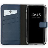 Selencia Echtleder Klapphülle Blau für das Apple iPhone 11