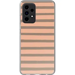 imoshion Design Hülle Samsung Galaxy A52(s) (5G/4G) - Striped peach reverse