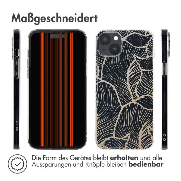 imoshion Design Hülle für das iPhone 15 Plus - Golden Leaves