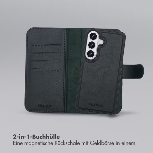 Selencia Olyn Abnehmbare Bookcase mit MagSafe Samsung Galaxy S26 - Grün