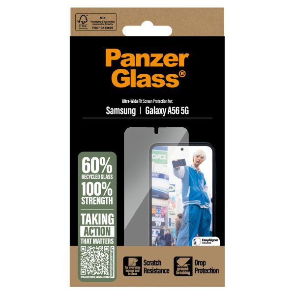 PanzerGlass Ultra-Wide Fit Screenprotector inkl. Applikator Samsung Galaxy A56