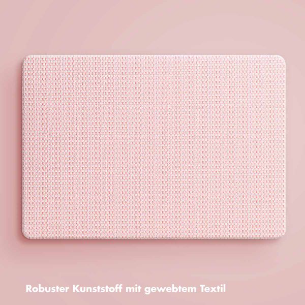Selencia Cover mit gewebter Oberfläche Apple MacBook Pro 13 Zoll (2020 / 2022) - Rosa