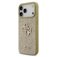 Guess Big 4G Logo Hülle Grained Apple iPhone 17 Pro Max - Gold