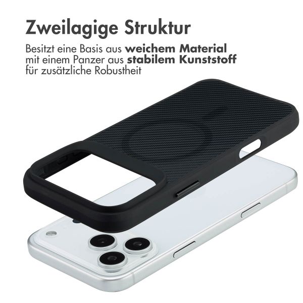 imoshion Rugged Hybrid Carbon Case mit MagSafe Apple iPhone 17 Pro Max - Schwarz