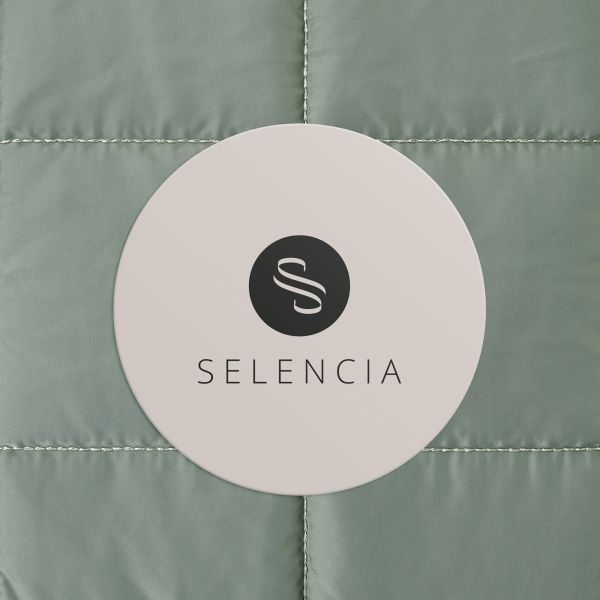 Selencia Puffy Laptop Hülle 15-16 Zoll - Laptop Sleeve - Sage Green