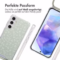 imoshion Design Hülle mit Band Samsung Galaxy A55 - Smoke Green Flowers